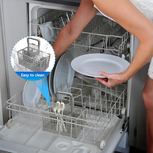 Detalle de Griwuut Dishwasher Cutlery Basket with Removable Handle — Universal Replacement Accessory