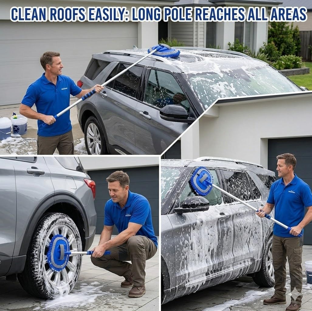 Detalle de Wontolf 62" Car Wash Brush Kit with Long Handle