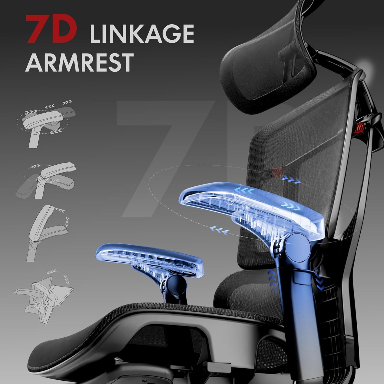 Thumbnail 6 de FLEXISPOT ErgoX Pro Ergonomic Office Chair