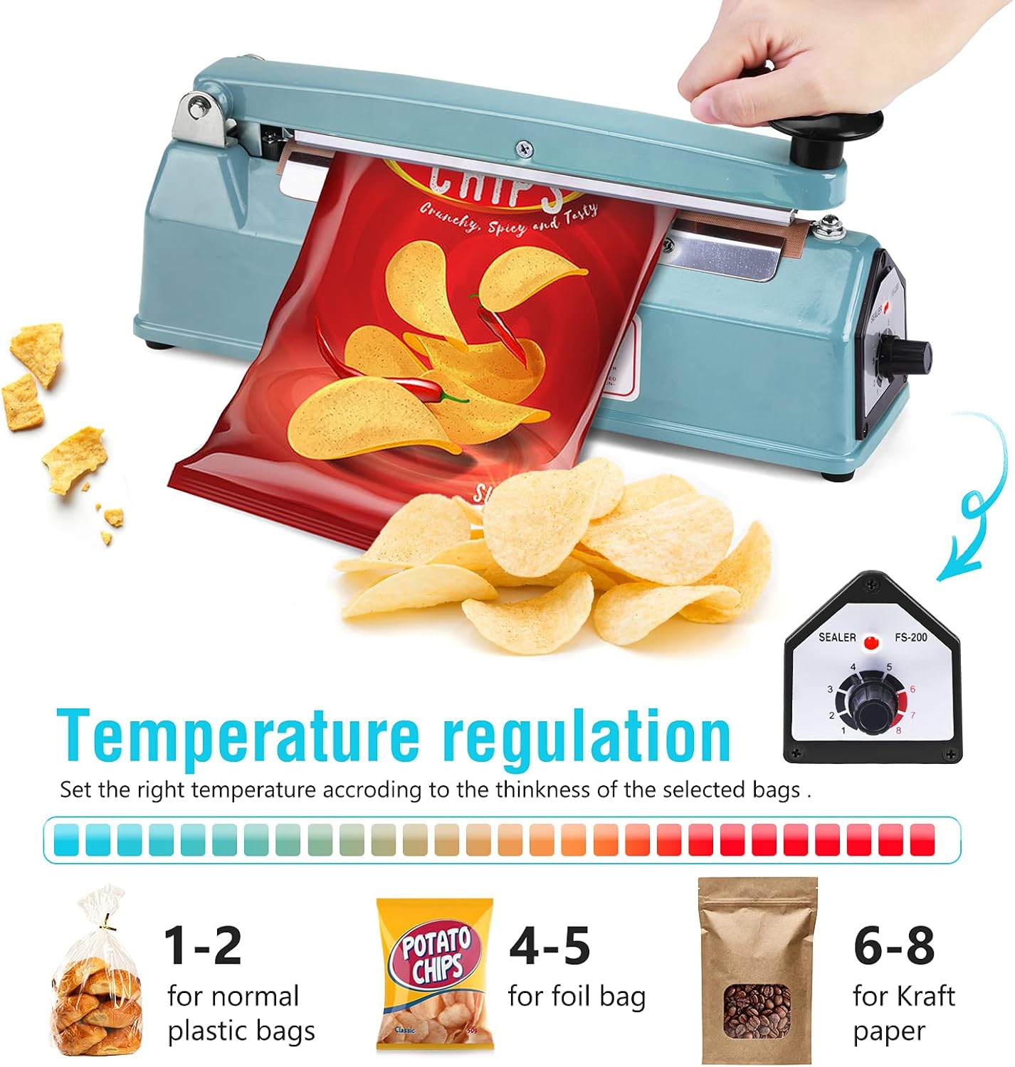 Thumbnail 4 de METRONIC Impulse Sealer 8 inch Manual Heat Sealer