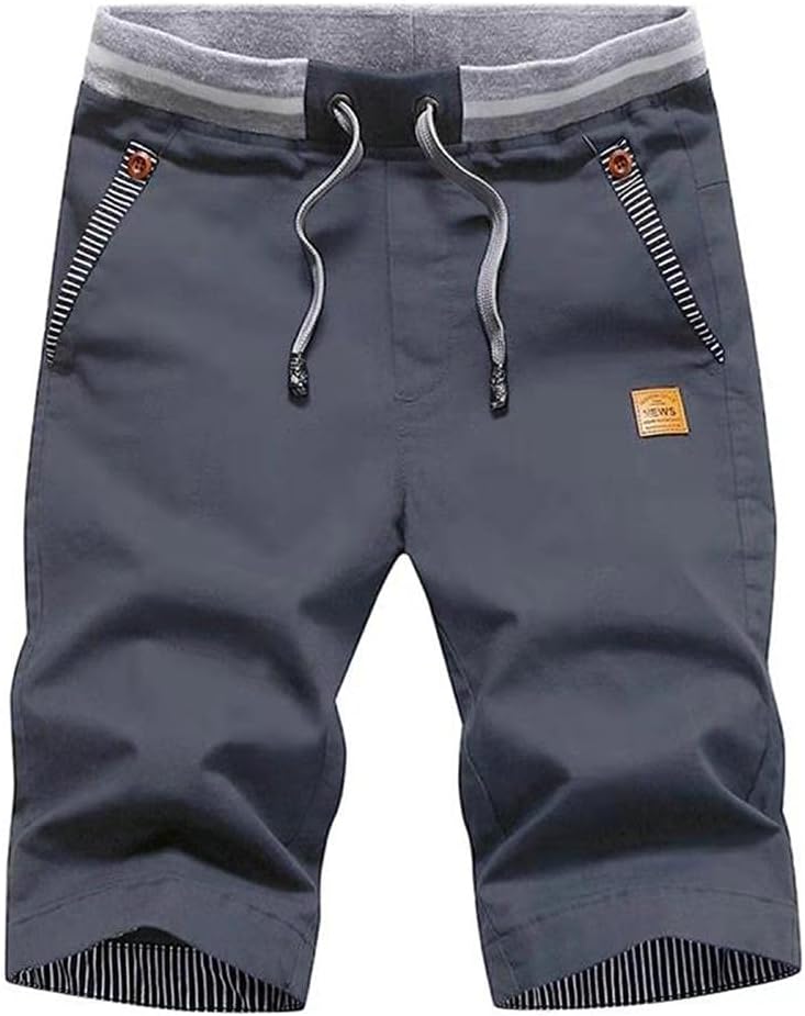 Detalle 2 de Tansozer Men's Casual Classic Fit Drawstring Shorts with Elastic Waist & Pockets