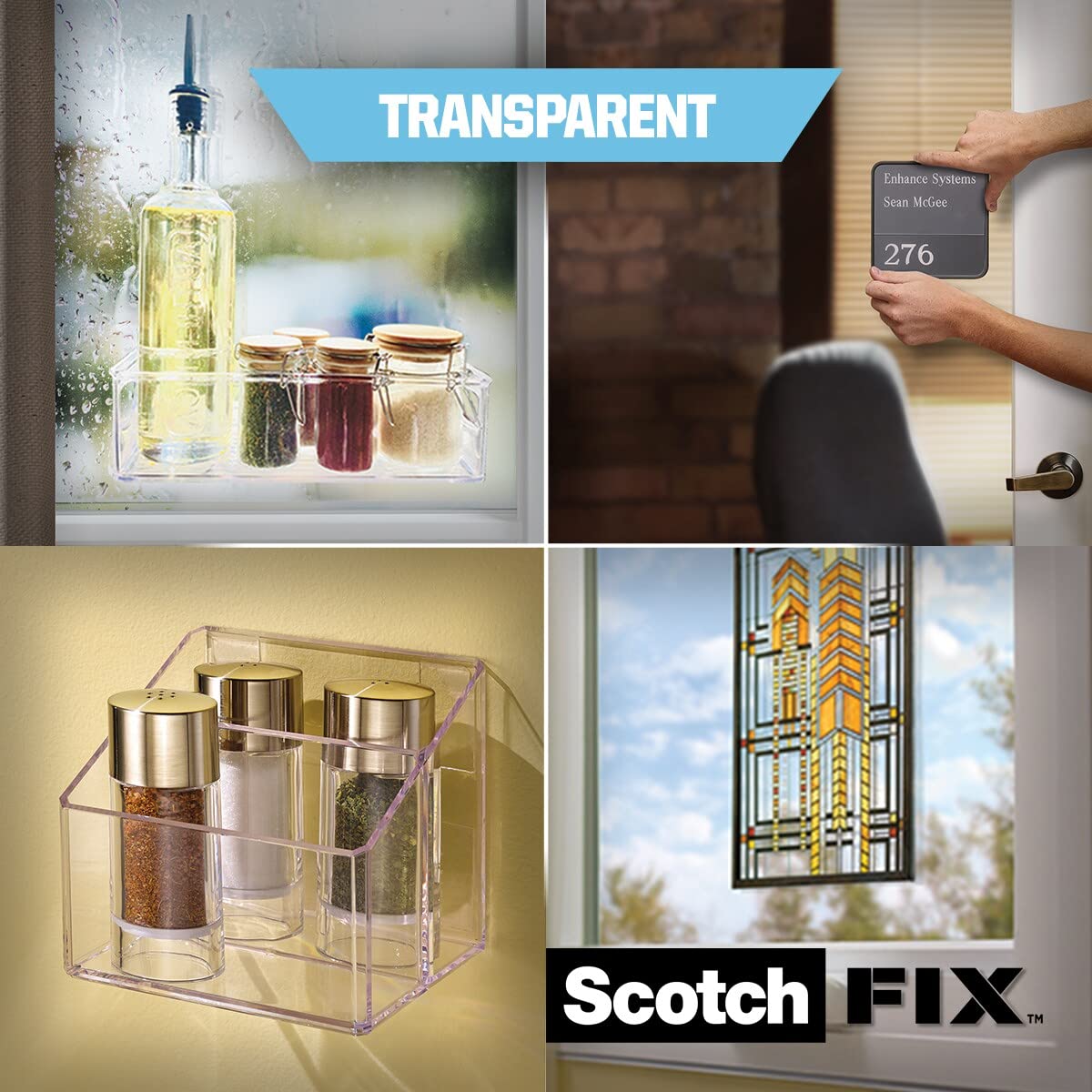 Thumbnail 5 de Scotch-Fix Nastro Biadesivo Trasparente 19 mm x 5 m – Fissaggio permanente per vetro, piastrelle, acrilico e metallo