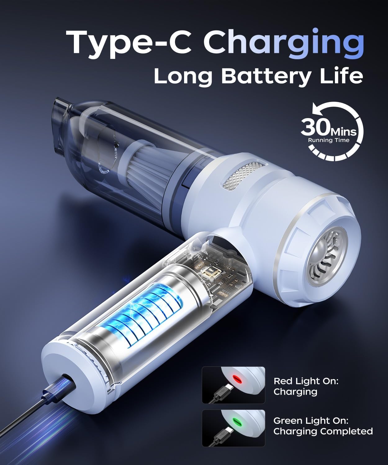 Detalle de VNOST Cordless Car Vacuum S7 Pro