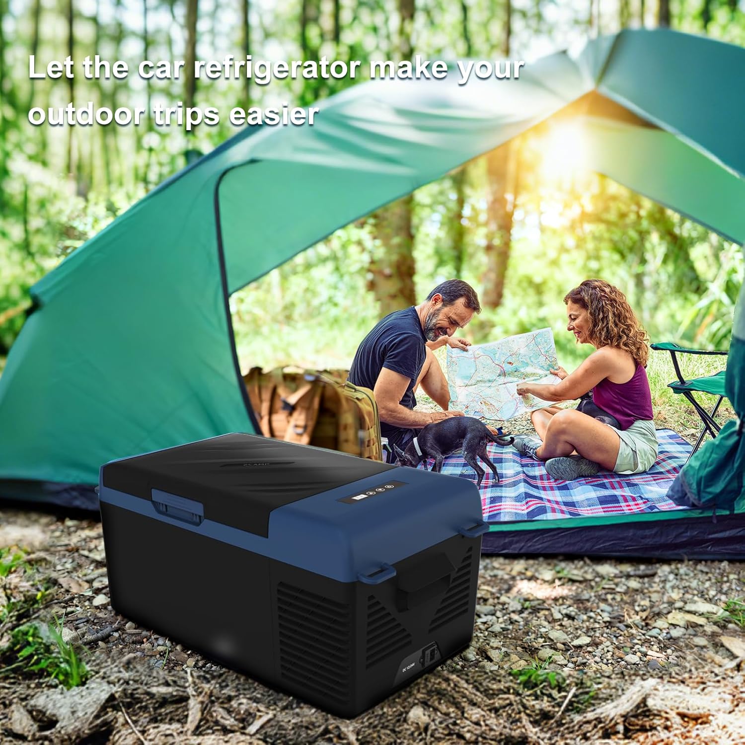 Detalle de zcamp KI9,9L Compressor Car Refrigerator: Portable 12/24V Cooler for Road Trips