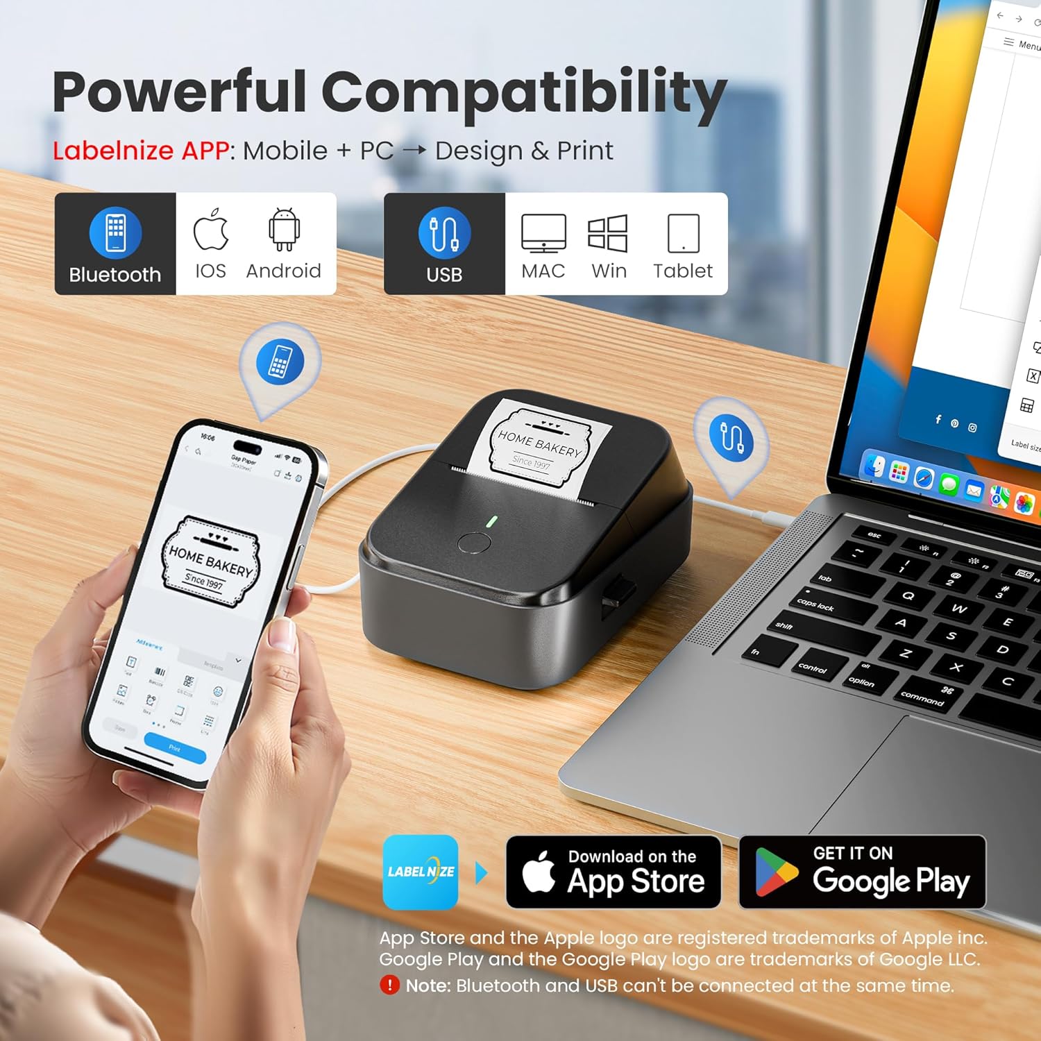 Thumbnail 2 de ETIKEZ PM260 Bluetooth 2-inch label printer 🖨️