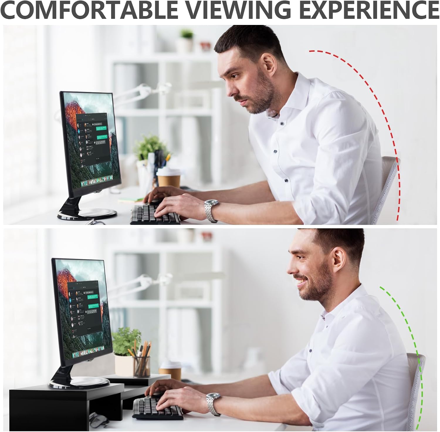 Thumbnail 4 de TAVR Dual Monitor Stand Riser for 2 Monitors 43.3" ๐ฅ