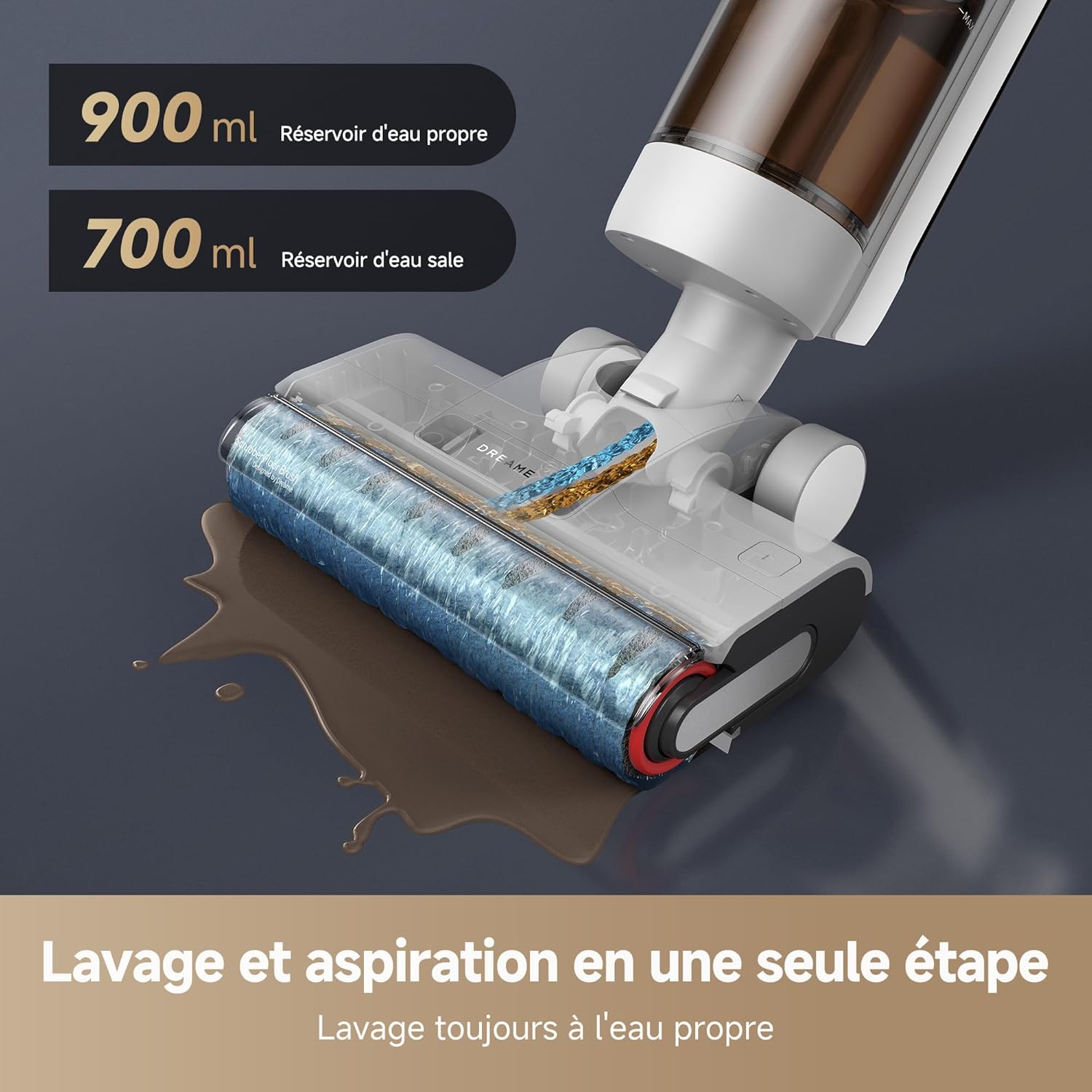 Detalle de DREAME G10 Pro : Aspirateur Laveur 2 en 1 à 16000 Pa, autonomie 35 min et nettoyage automatique