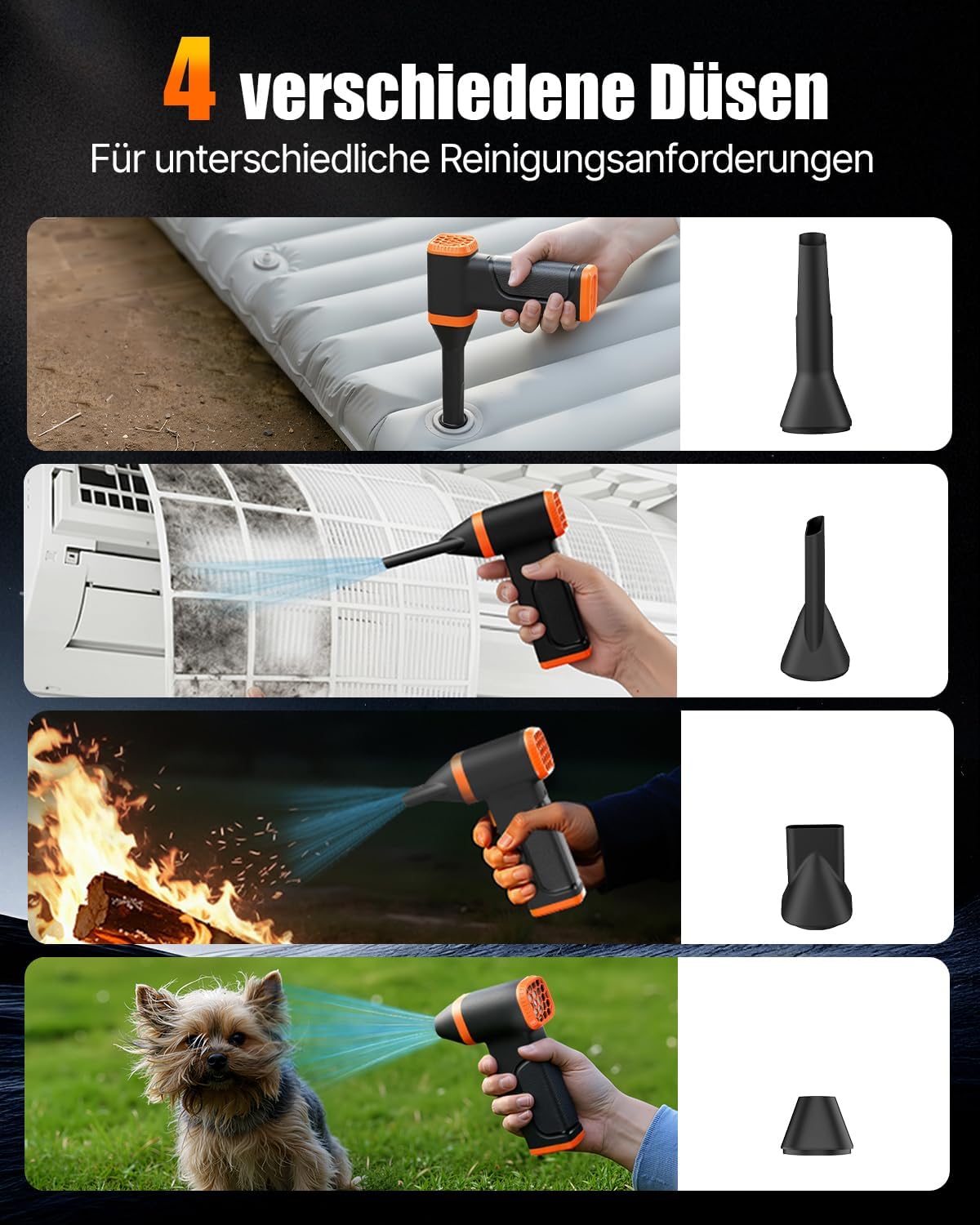 Thumbnail 4 de WOWDSGN Elektrischer Staubgebläse 130.000 U/min