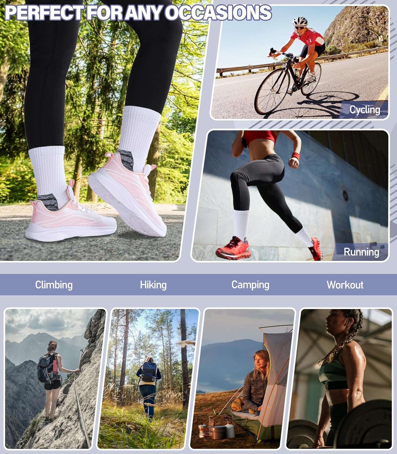 Detalle de DOSKONI Women's Compression Crew Socks