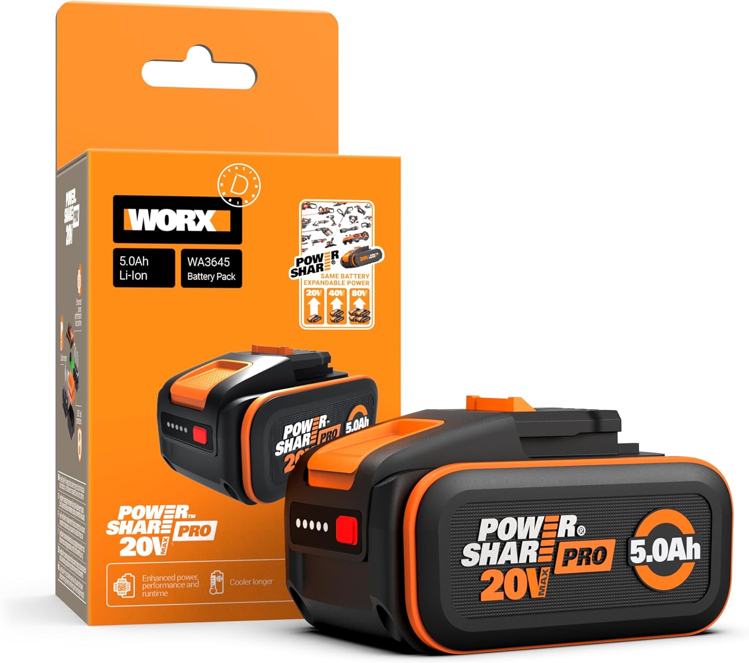 Thumbnail 6 de WORX WA3772 Chargeur double 20 V Li-Ion — Charge simultanée de deux batteries PowerShare