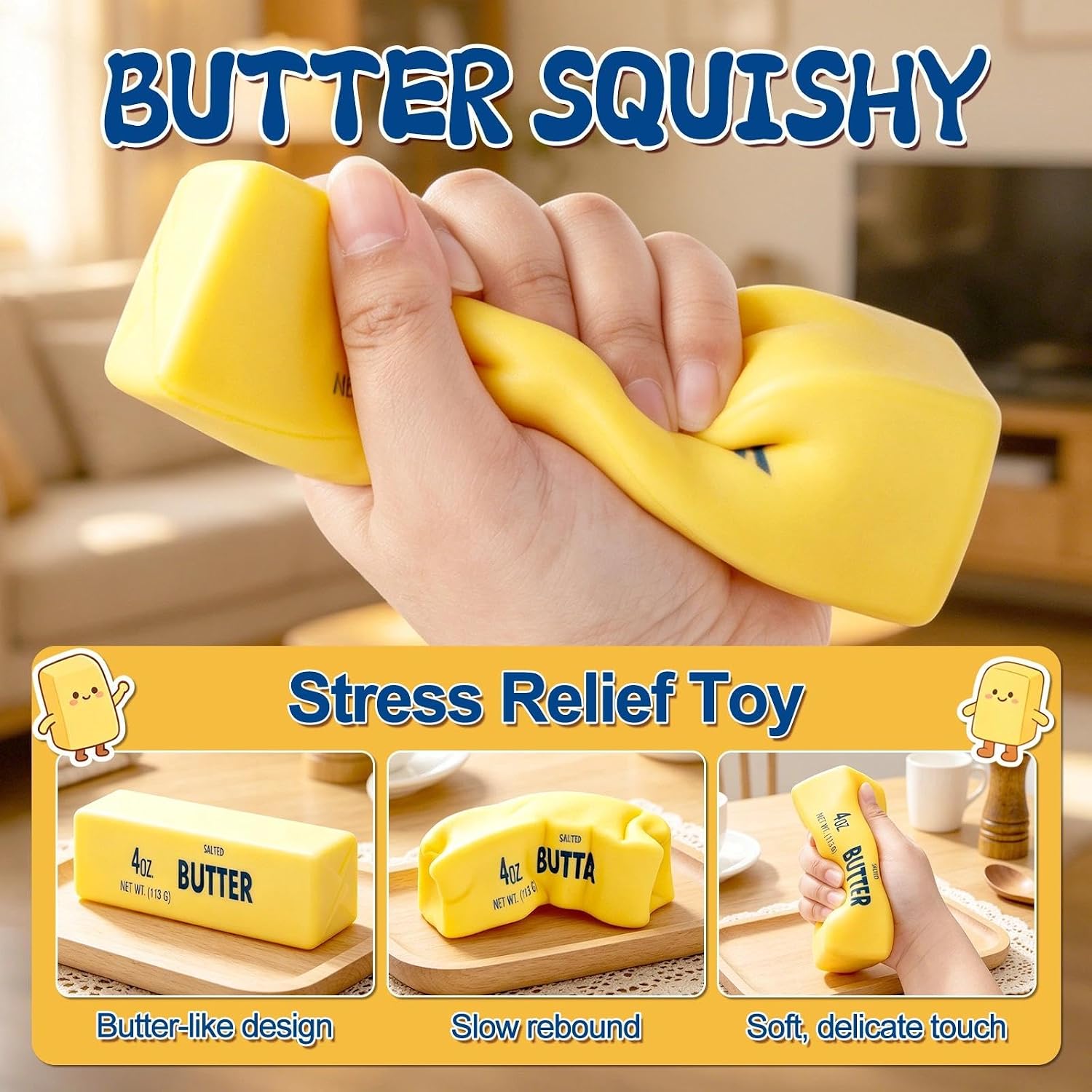 Detalle de Butter Squishy Toy, 5.1 in