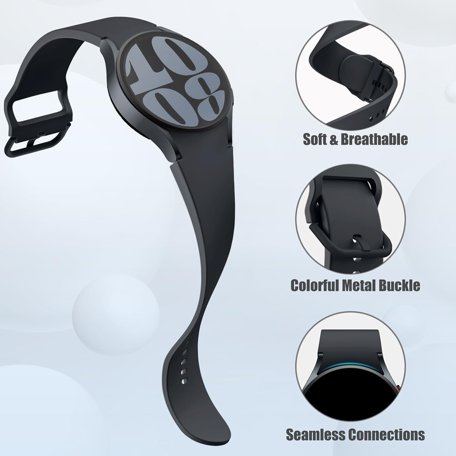 Thumbnail 1 de Mastten Galaxy Watch Strap 40mm 44mm Silicone