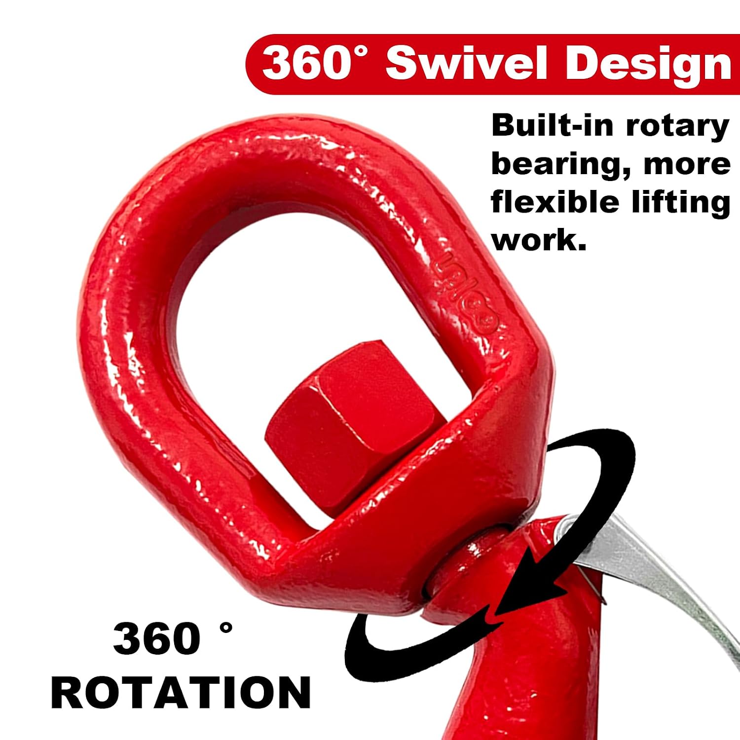 Detalle de Swivel Lifting Hook, 4,400-lb Working Load