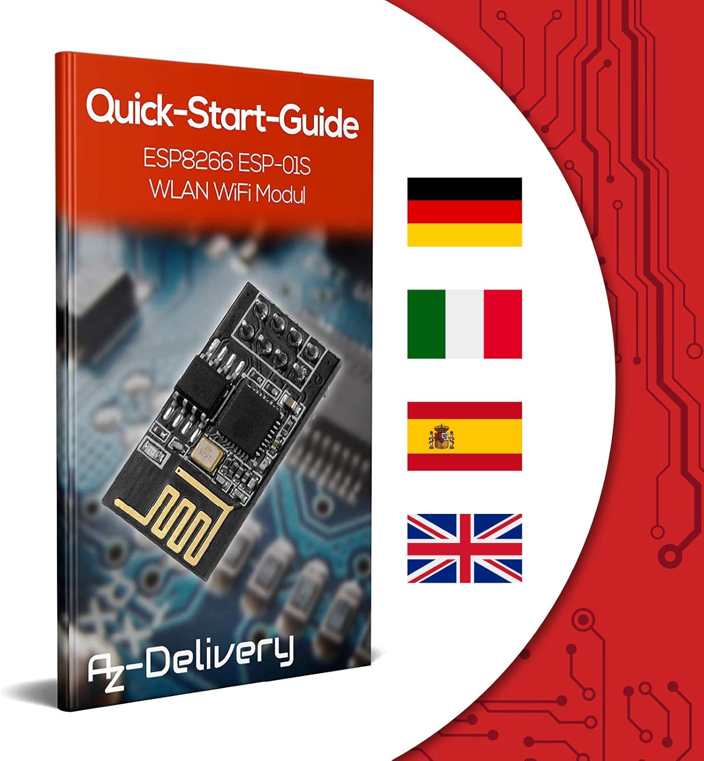 Thumbnail 5 de Lot de 5 modules WiFi AZDelivery ESP8266 ESP-01S (ESP-01 / ESP-01S) pour Arduino et Raspberry Pi