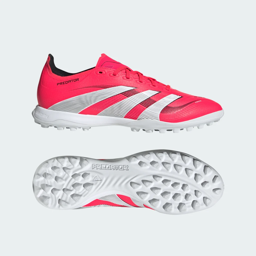 Detalle de Zapatilla de fútbol Predator League moqueta de Adidas – rojo