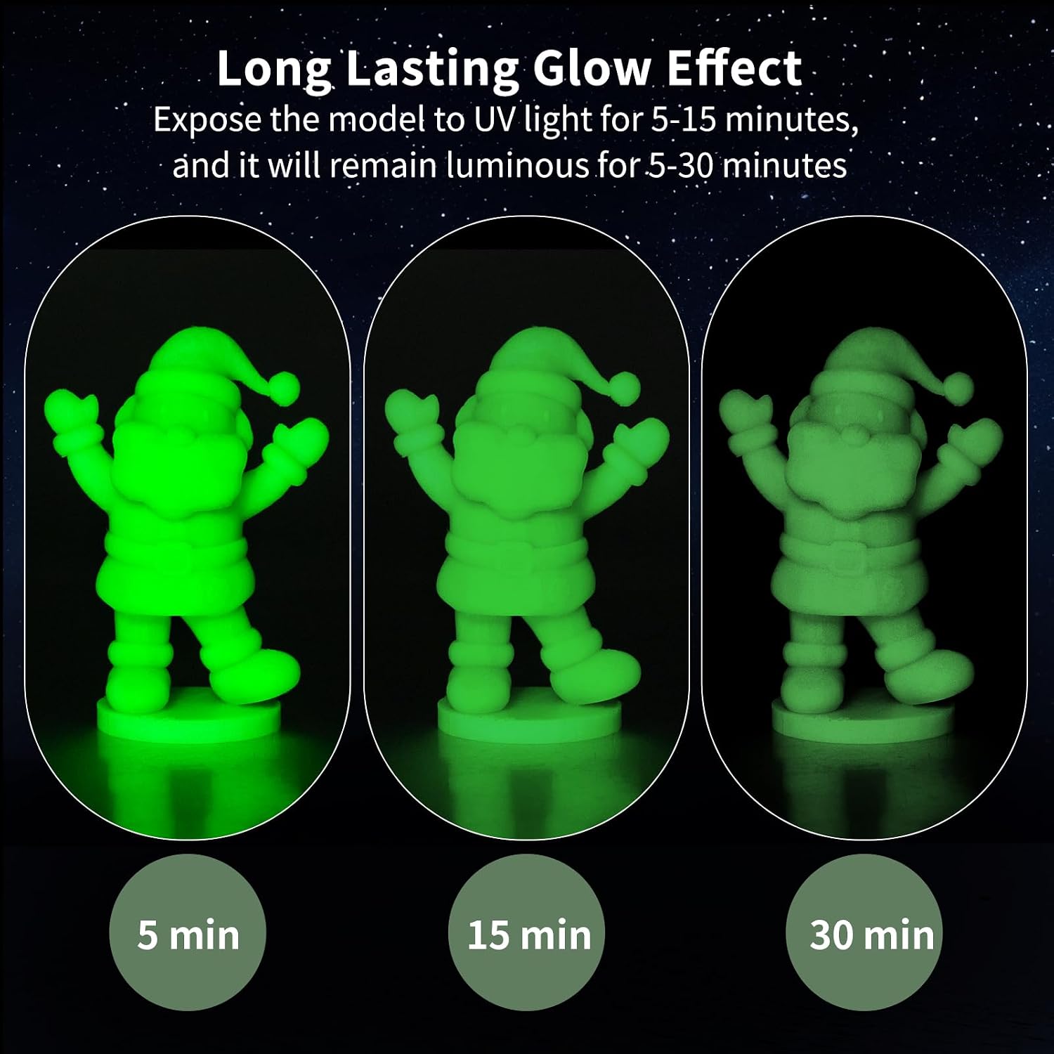 Detalle de iSANMATE PETG Grün Glow-in-the-Dark Filament 1,75 mm (1 kg) – FDM 3D-Druckmaterial