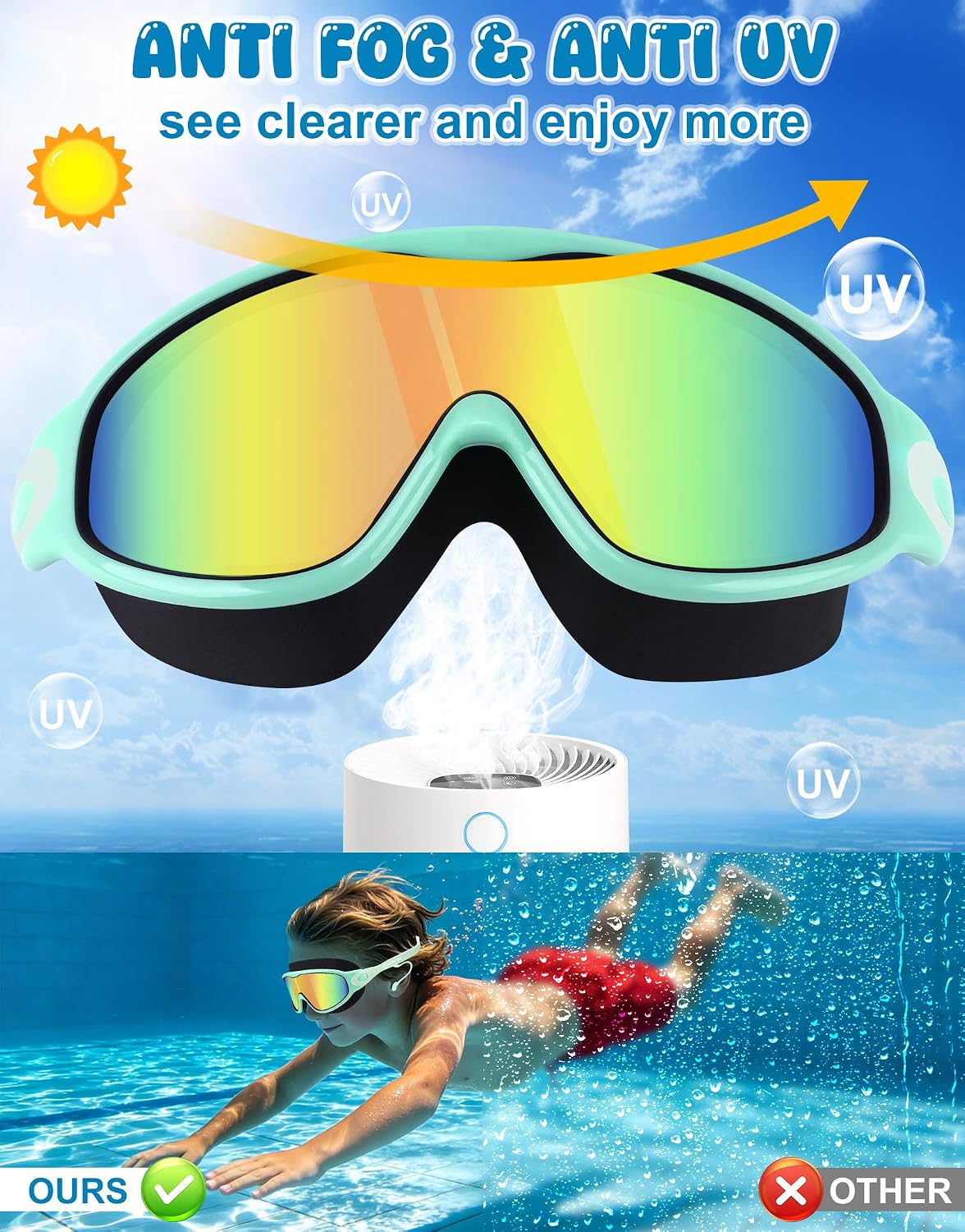 Detalle de WIN.MAX Swimming Goggles 2-Pack