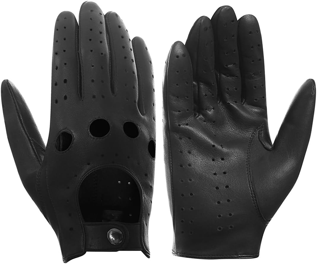 Detalle de Harssidanzar GM026UK6 sheepskin driving gloves