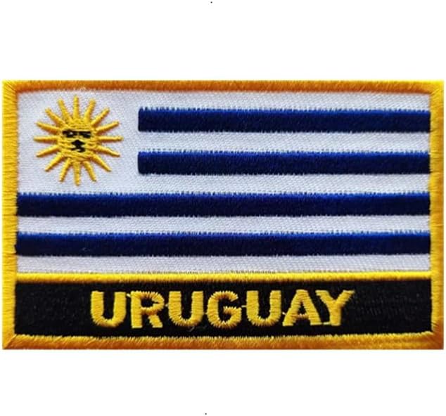 Detalle de Uijokdef Uruguay Flag Patch, 3.15 x 2 Inch