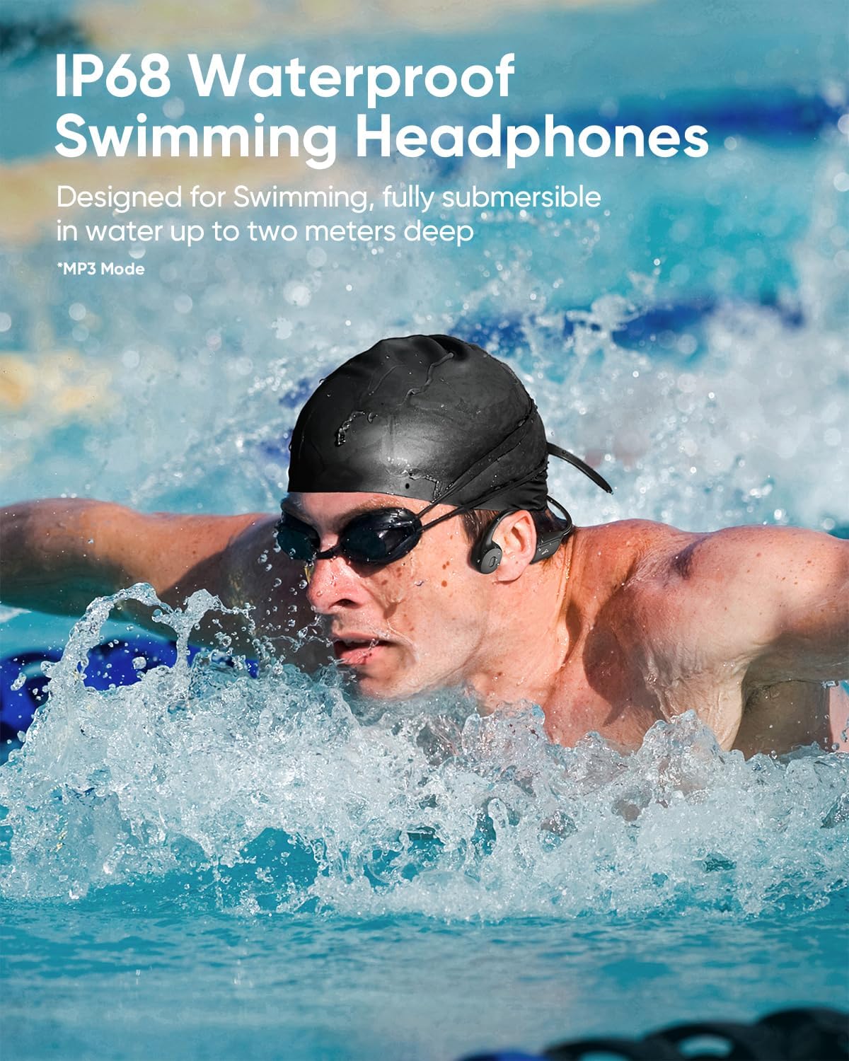 Thumbnail 1 de Bone Conduction Swimming Headphones X6 (Bluetooth 6.1 + MP3, 32GB, IP68)
