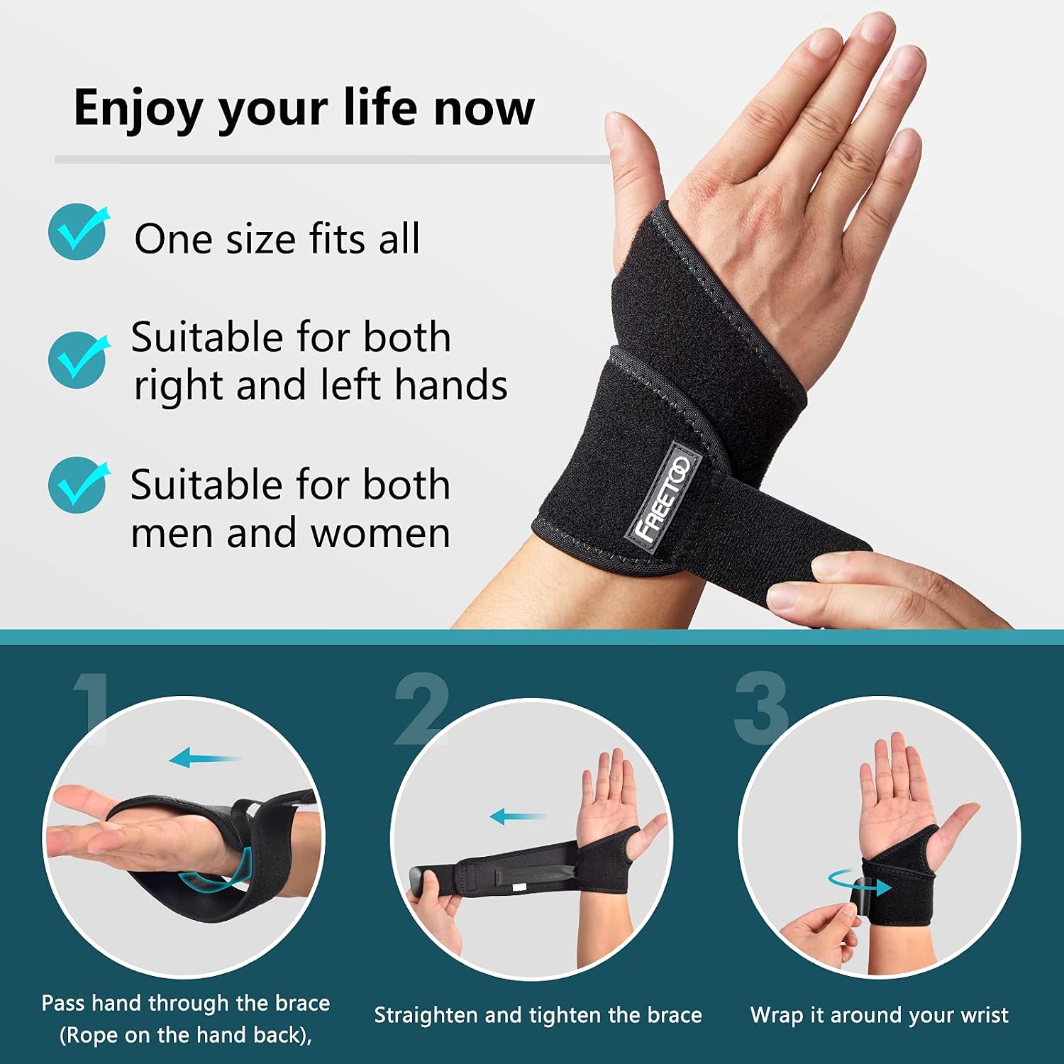 Thumbnail 6 de FREETOO Handgelenkbandage Kompression đ