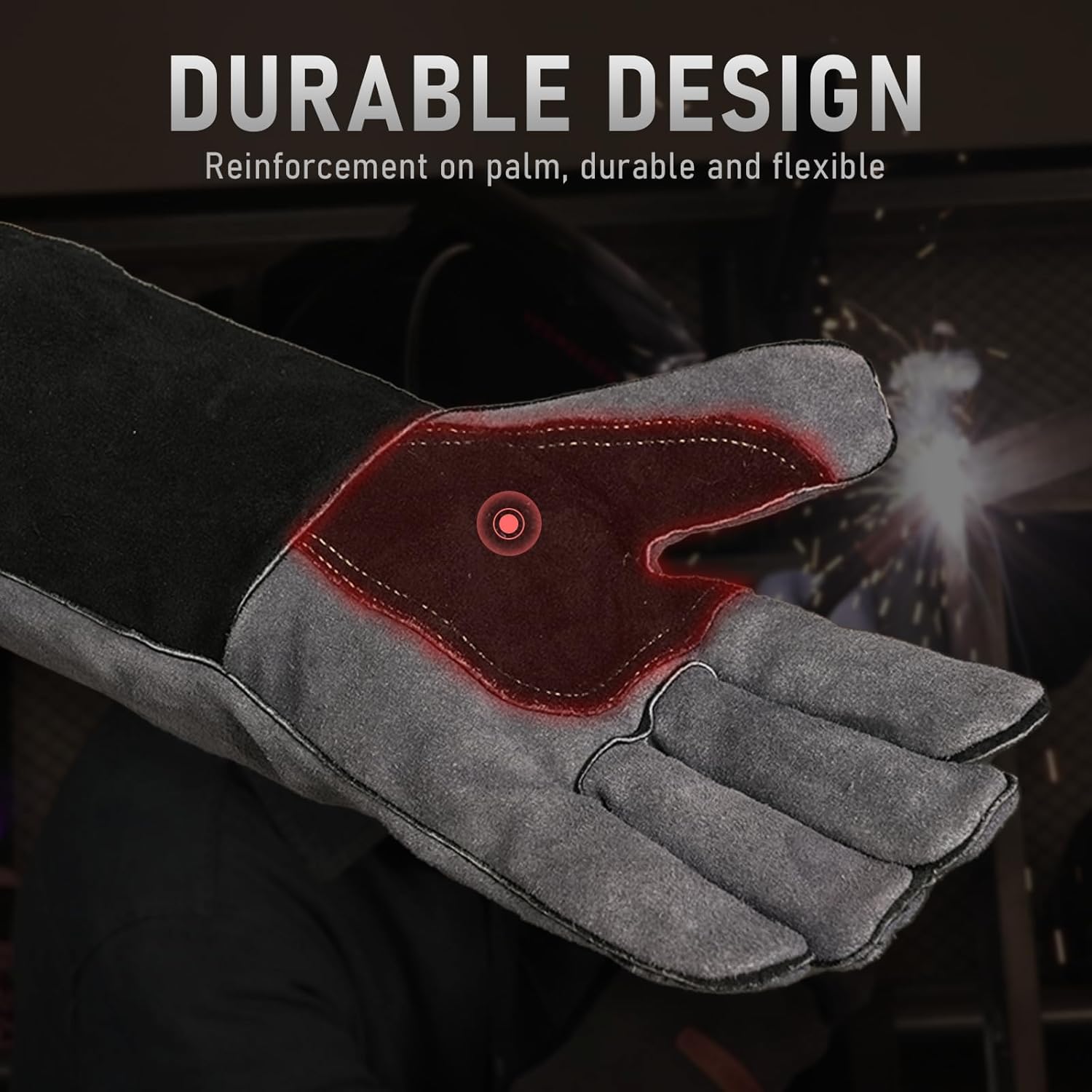 Thumbnail 5 de Gants de Soudeur MIG en Cuir 35 cm YESWELDER – protection renforcée et polyvalence