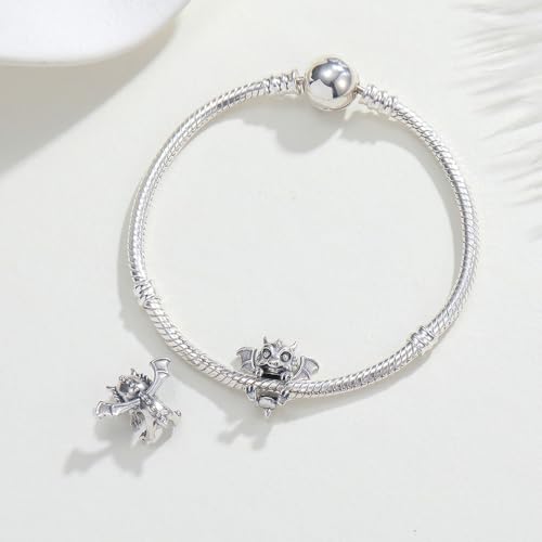 Detalle 2 de BOIGEGU Charm de animales en plata 925 con circonita para pulsera o collar
