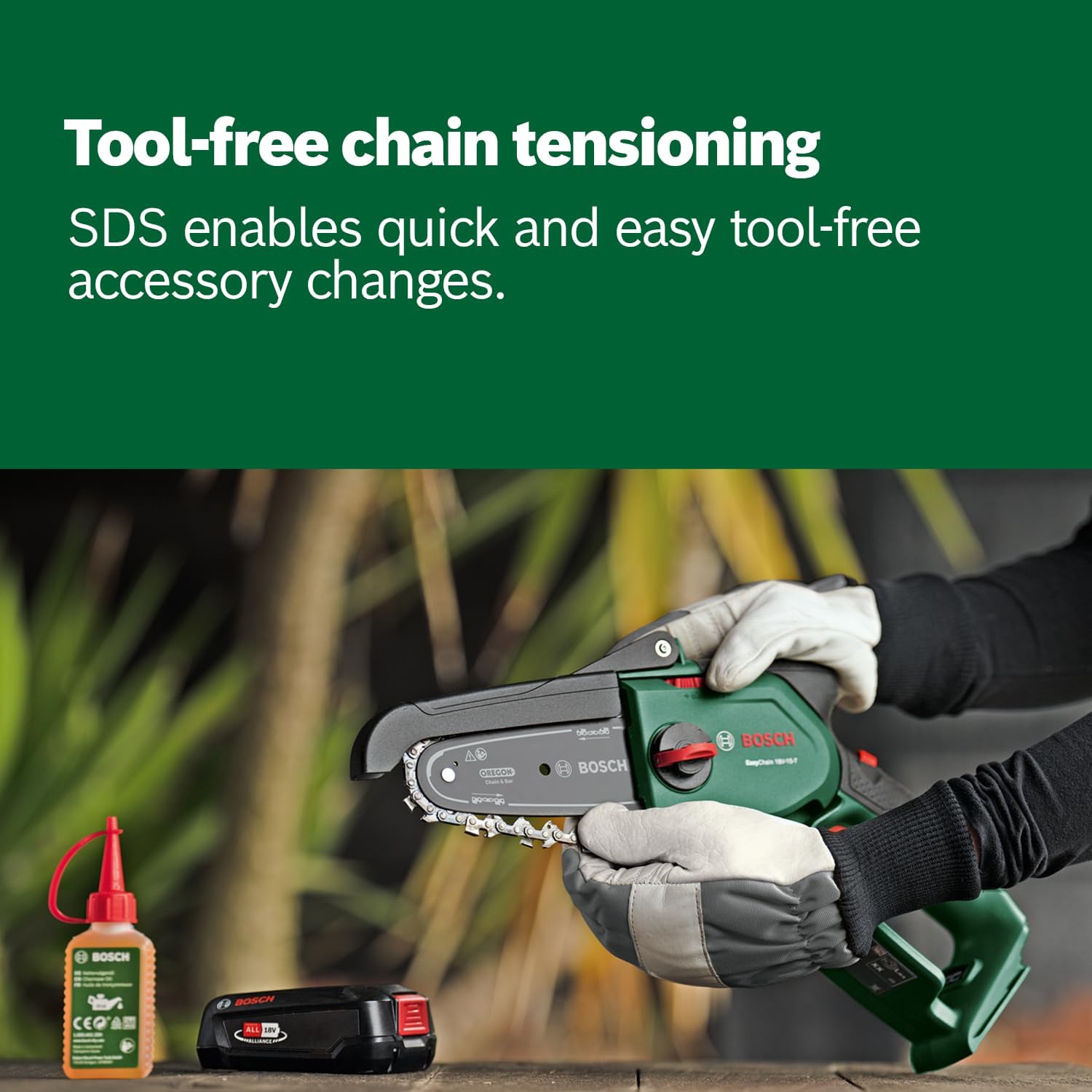 Thumbnail 3 de Bosch EasyChain 18V Mini Chain Saw (18V-15-7) with 2.5Ah Battery & Charger