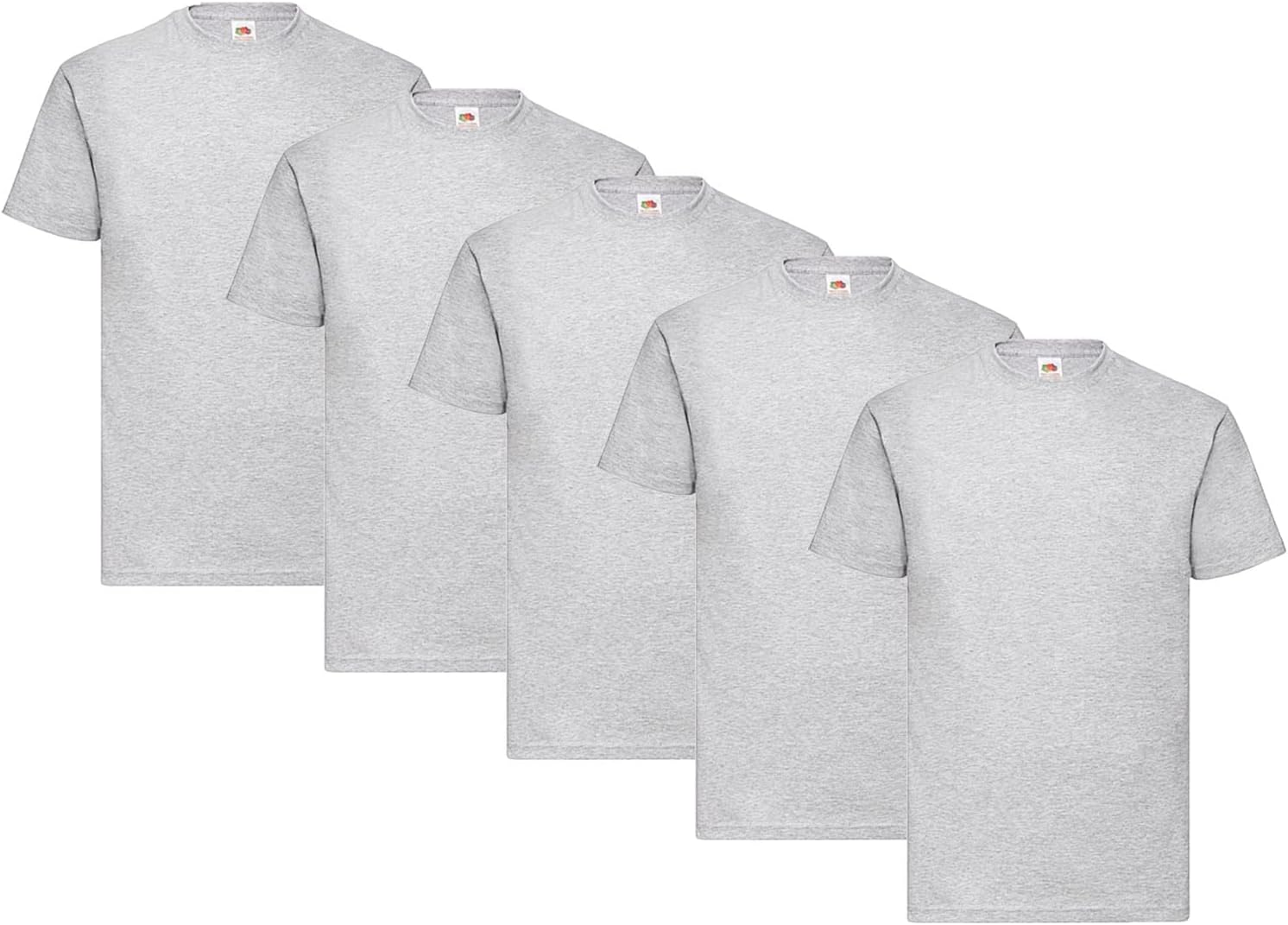 Thumbnail 6 de Fruit of The Loom Iconic Tee, Lightweight Ringspun 5 Pack – T-Shirt Uomo Bianco (White 30) XL