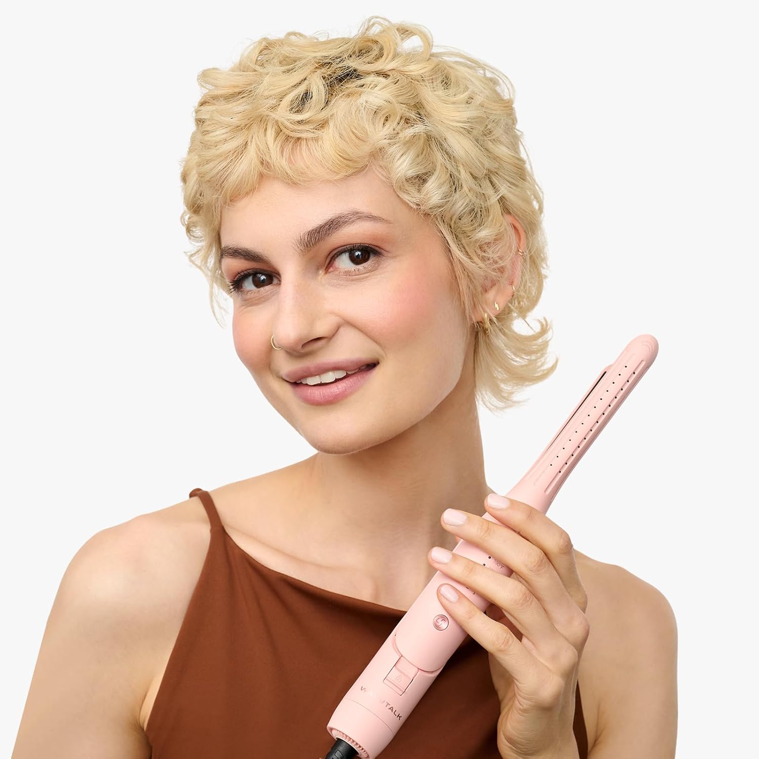 Detalle de Wavytalk Cool Curl Pencil Lockenstab – 3-in-1 für kurzes Haar mit kühlem Luftstrom