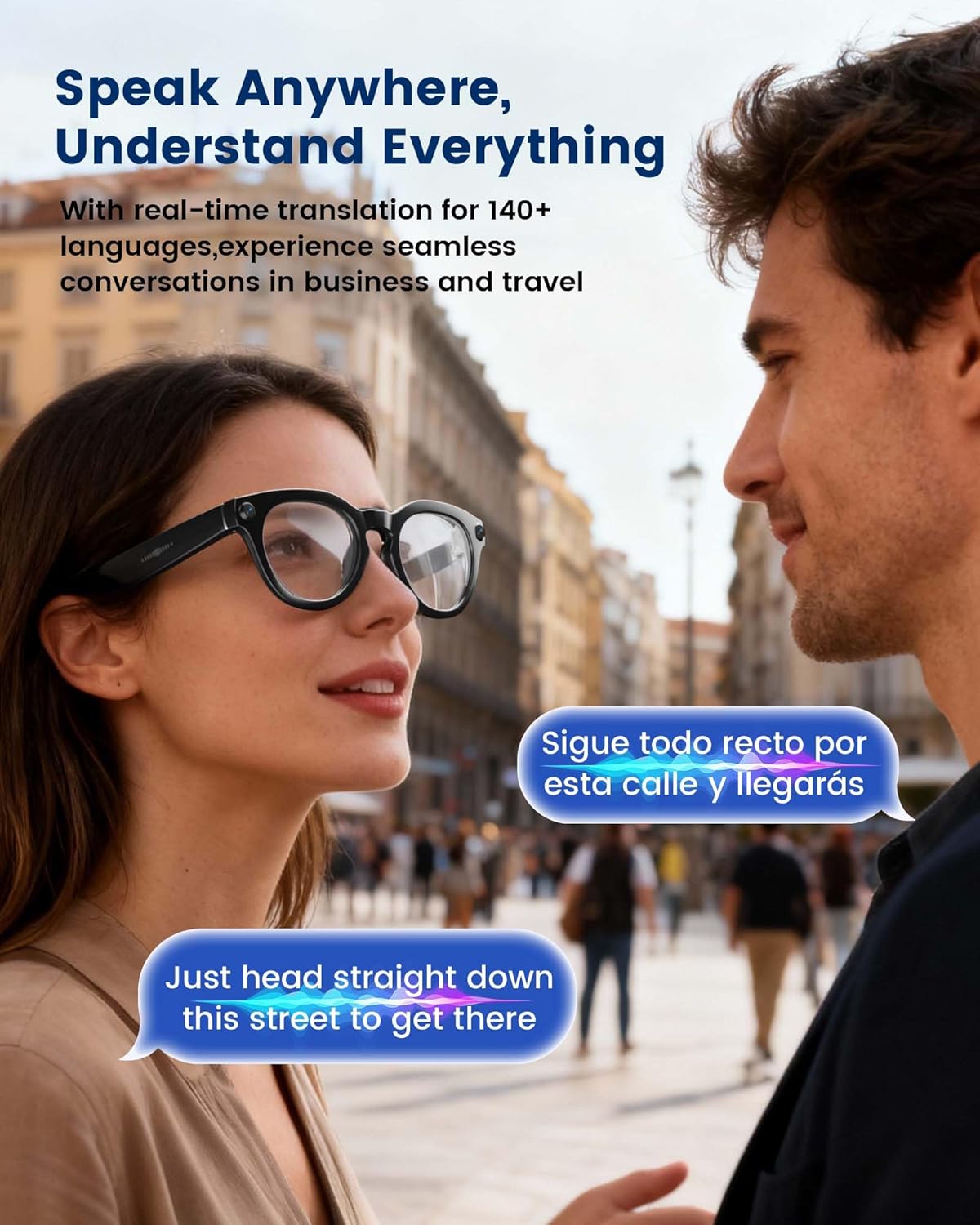Thumbnail 1 de Lufor Orpnkna Smart Glasses with Camera & Bluetooth
