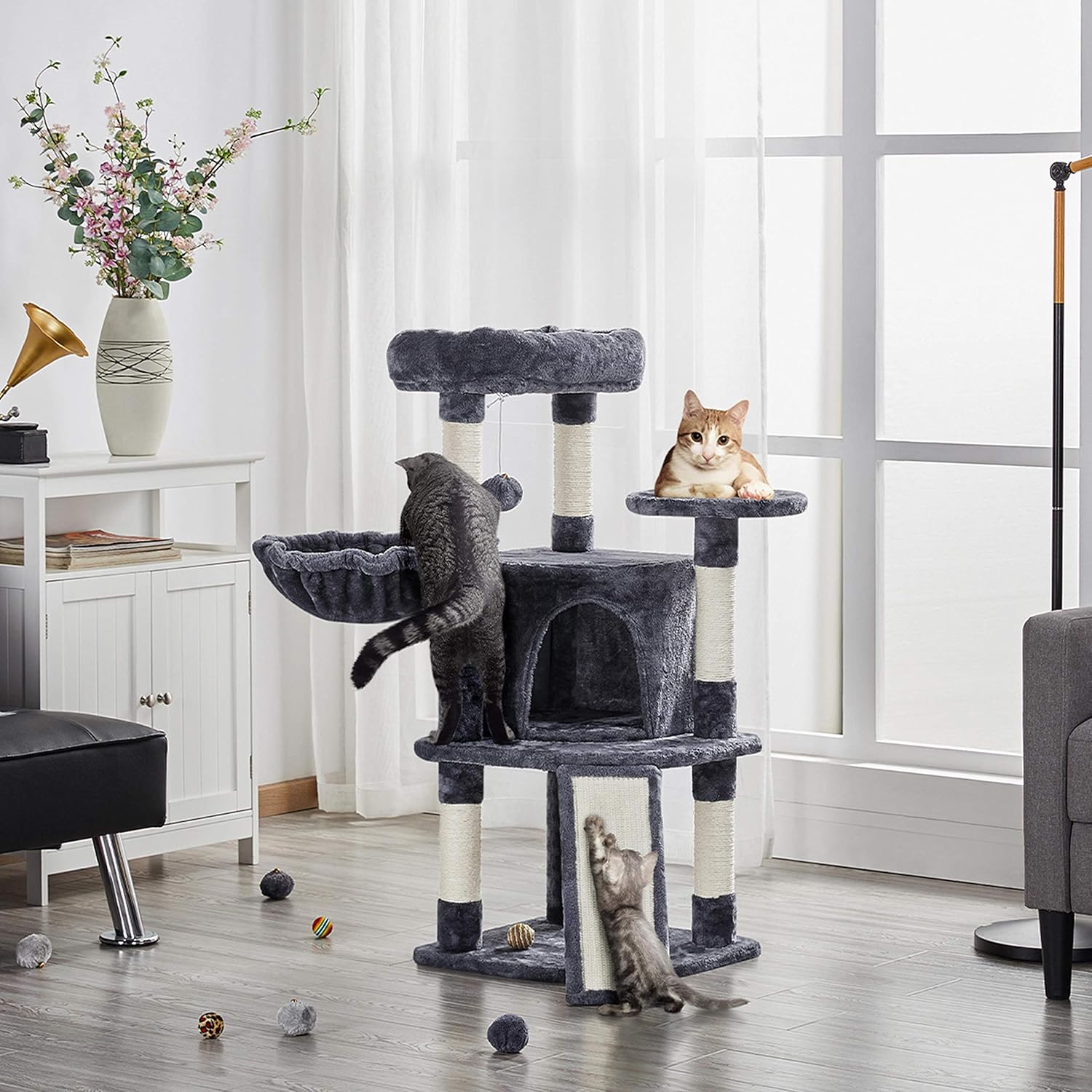 Detalle 2 de Yaheetech Árbol Rascador 106 cm para Gatos Grandes