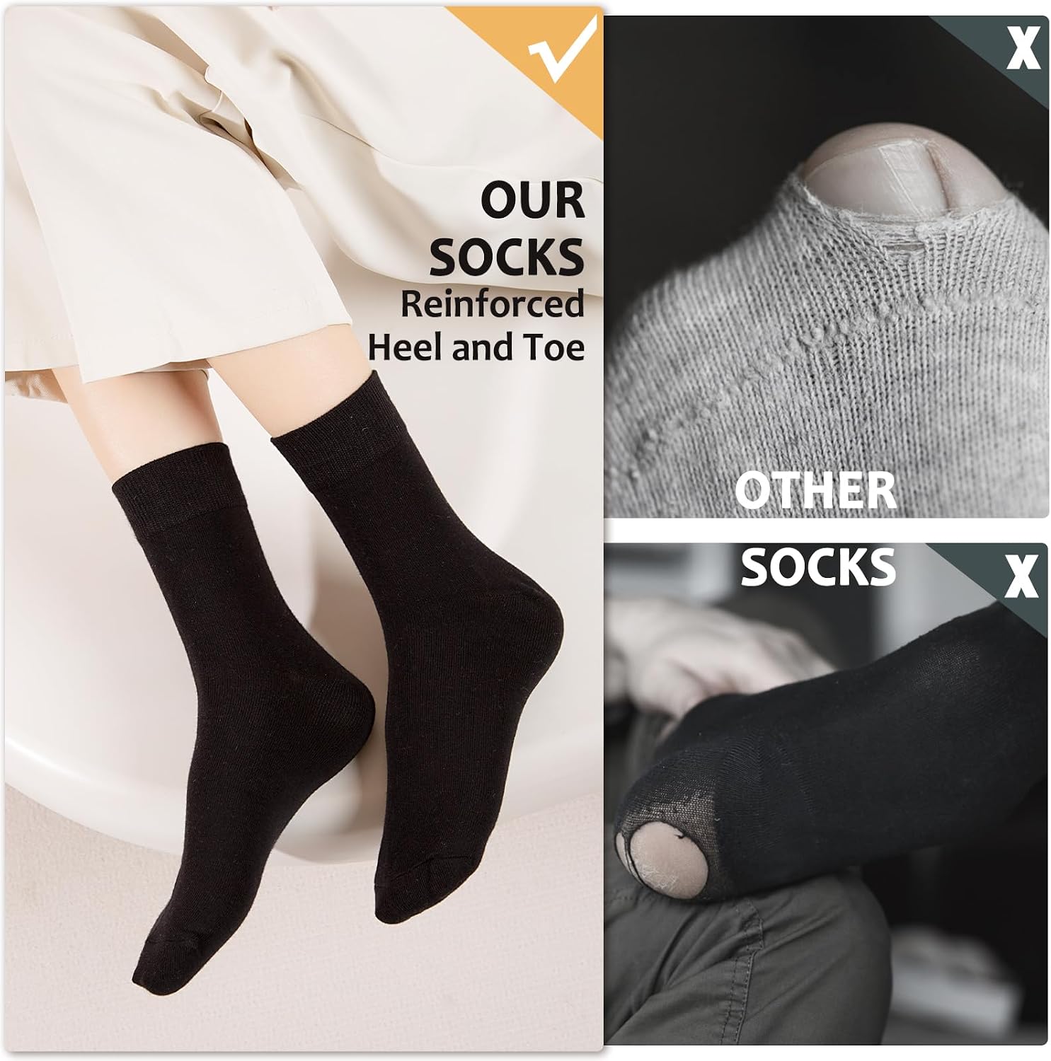 Detalle 2 de Wamicu Calcetines Mujer 5 pares talla 35-41