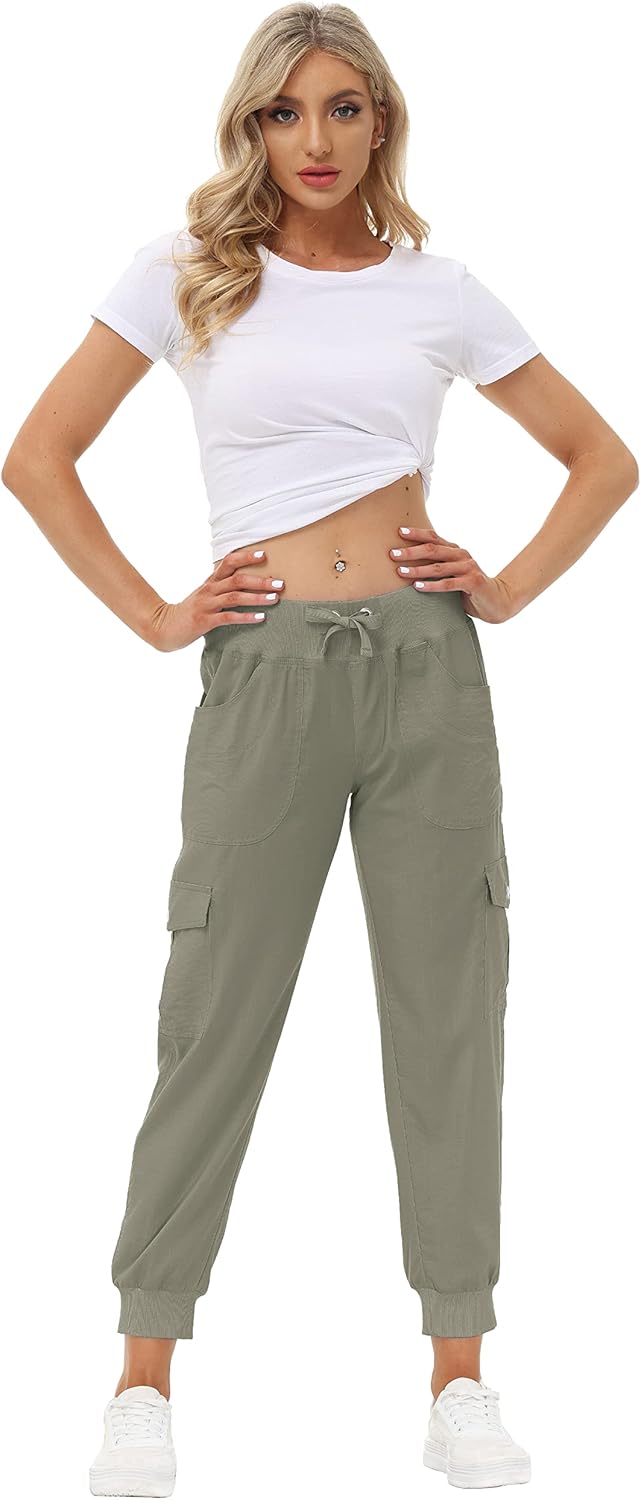 Thumbnail 1 de MoFiz Women's Lightweight Hiking Cargo Pants: Quick-Dry, Six-Pocket Comfort for Outdoor Confidence