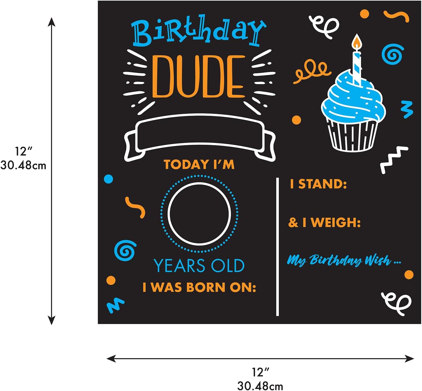 Thumbnail 2 de RoomMates RMK5455CB 12 in Birthday Chalkboard