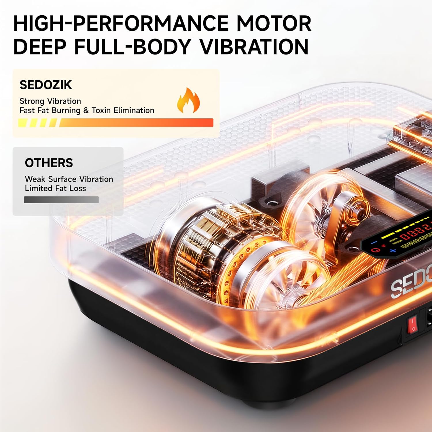 Thumbnail 3 de SEDOZIK Vibration Plate Exercise Machine (450 lb Capacity) with Bluetooth, 120 Speeds & Resistance Bands