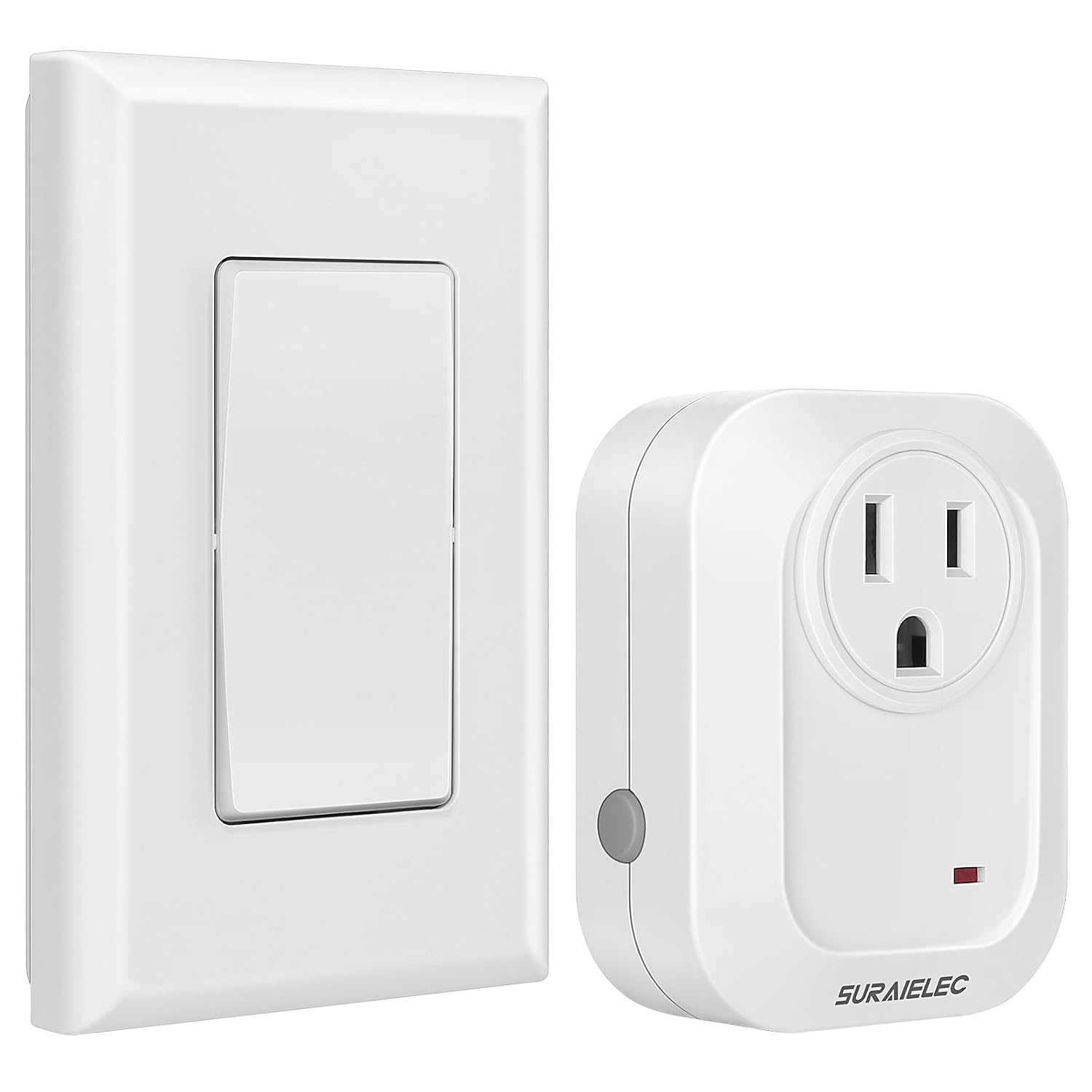 Detalle de SURAIELEC URSW11A Wireless Wall Switch and Outlet Remote, 100 ft RF Range