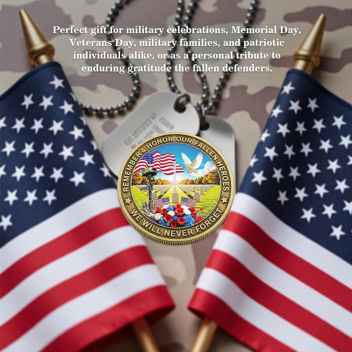 Detalle de Military Memorial Coin, Zinc Alloy