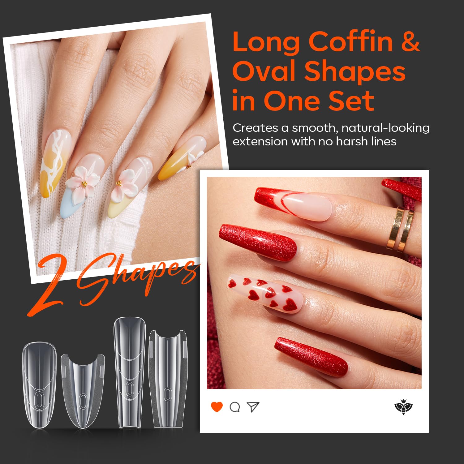 Detalle de Modelones Nail Forms, 240-Piece Set