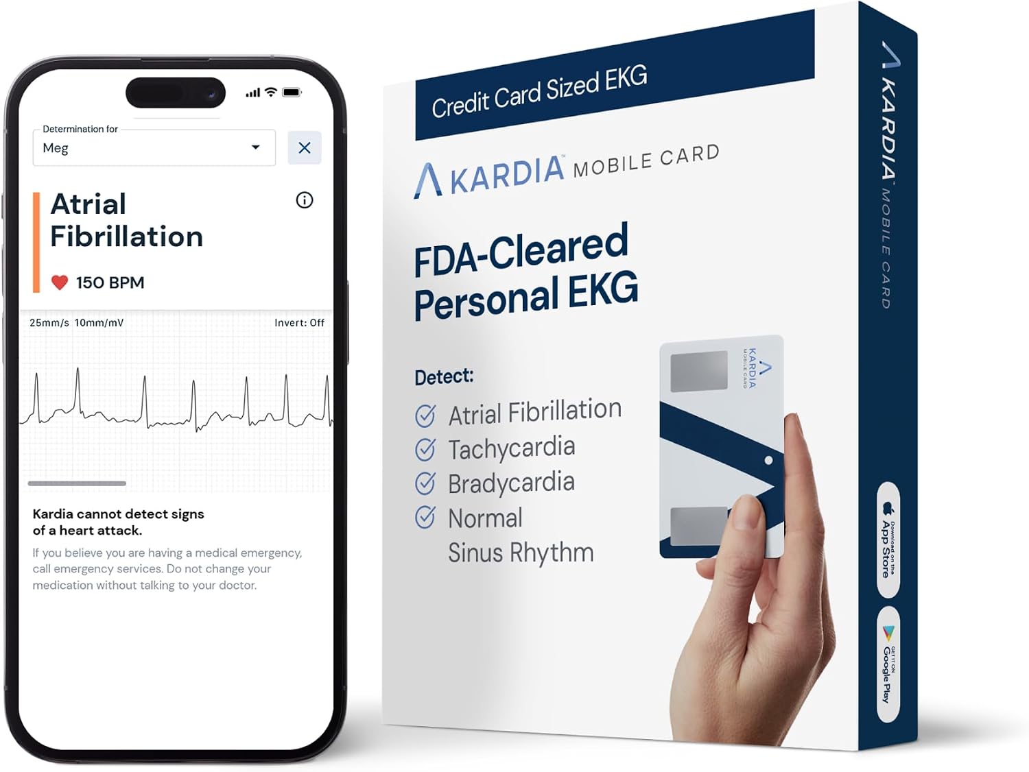 Detalle de KardiaMobile personal EKG monitor, credit-card-sized