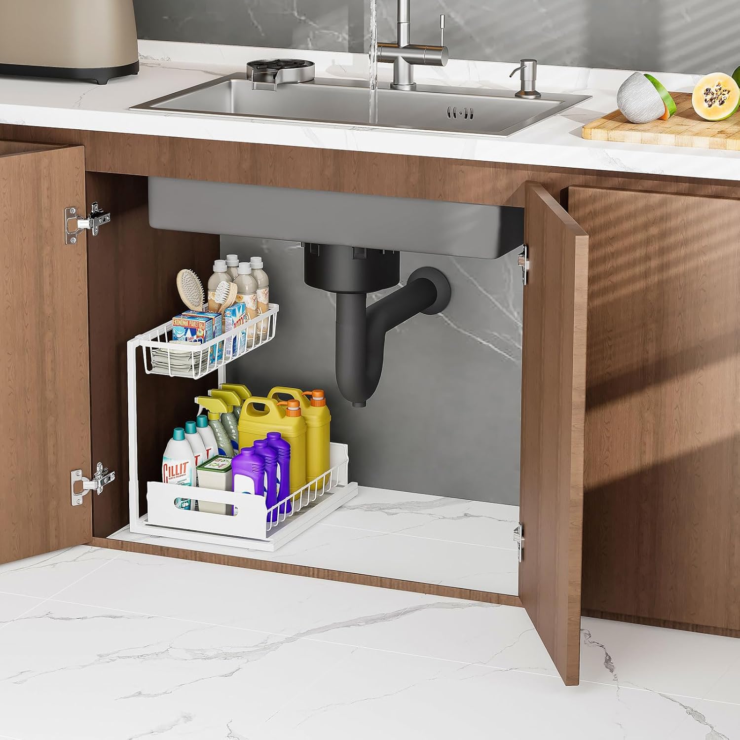 Thumbnail 5 de Ceetug 2-Tier Under Sink Slide-Out Organizer