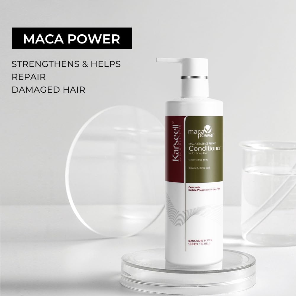 Detalle de Karseell Acondicionador Aceite de Argán Reparador 500ml 💇♀