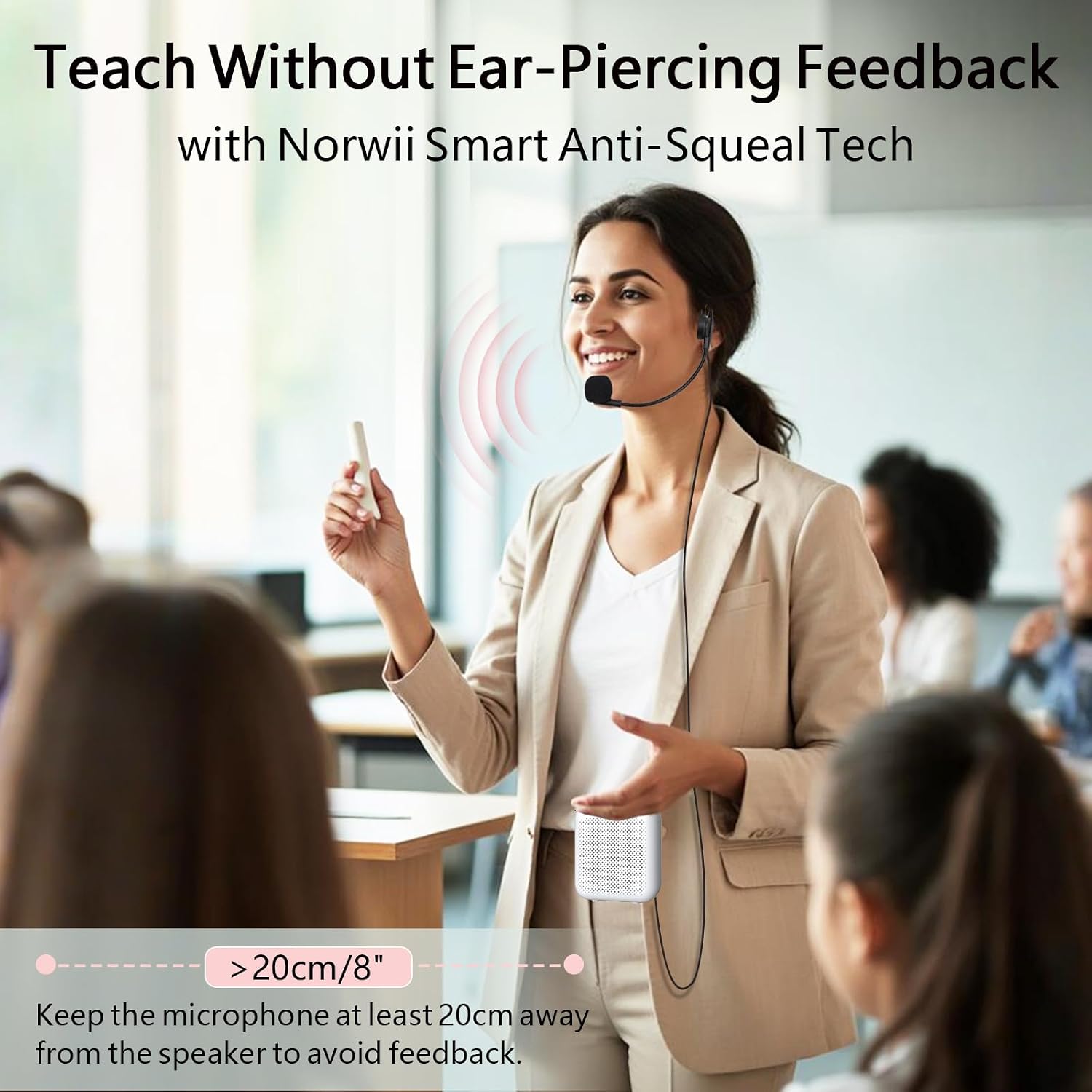 Thumbnail 4 de Norwii S358 Portable Voice Amplifier with Headset Microphone, 10-Watt Output