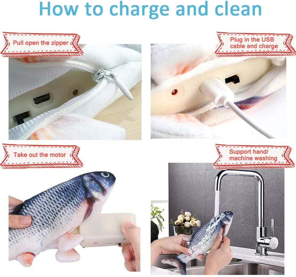 Thumbnail 4 de Nepfaivy Floppy Fish Cat Toy 11 inch