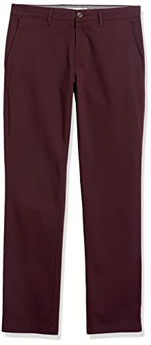 Thumbnail 9 de Amazon Essentials Pantalones Chinos Informales para Hombre con Elásticos, Corte Ajustado - Burdeos (33W/30L)