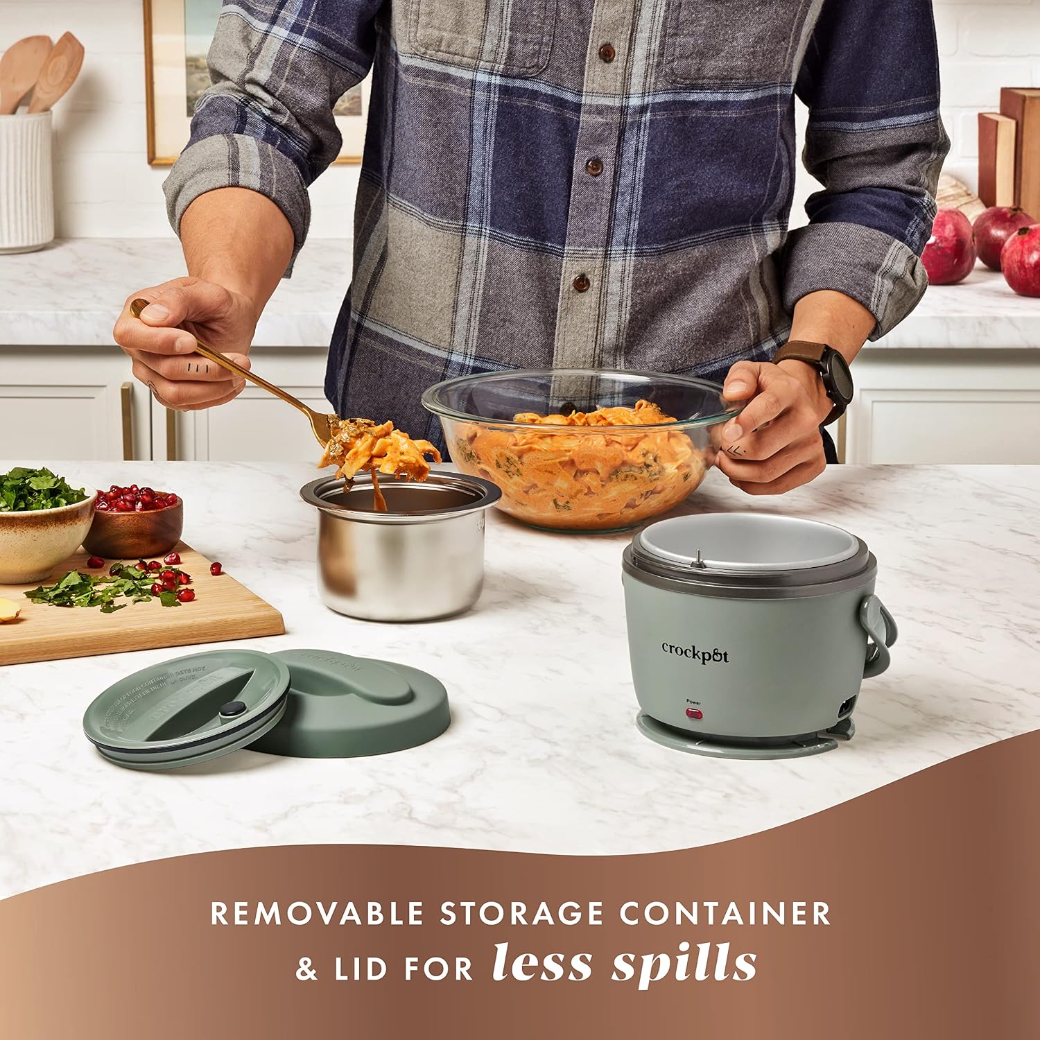 Detalle 2 de Crock‑Pot Portable Electric Lunch Box 20 oz Food Warmer 🍱