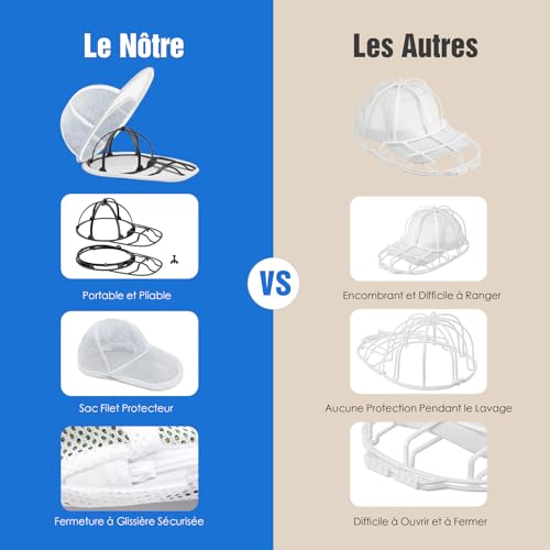 Detalle de Lave Casquette de Baseball iyes.top – Cage de Lavage Pliable avec Sac filet