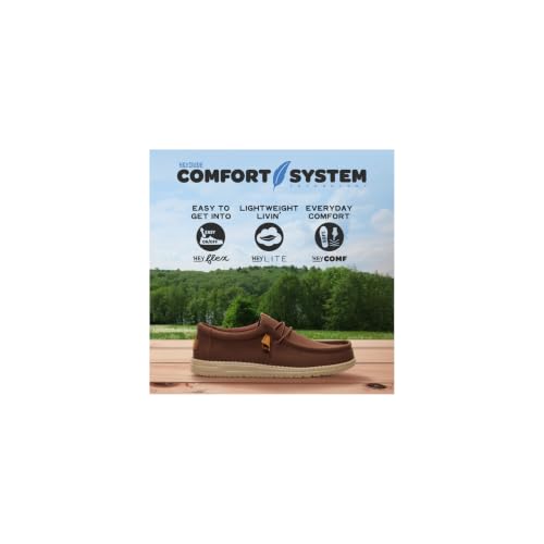 Thumbnail 12 de HEYDUDE Men Wally Canvas Brown Casual Moccasin 47 EU