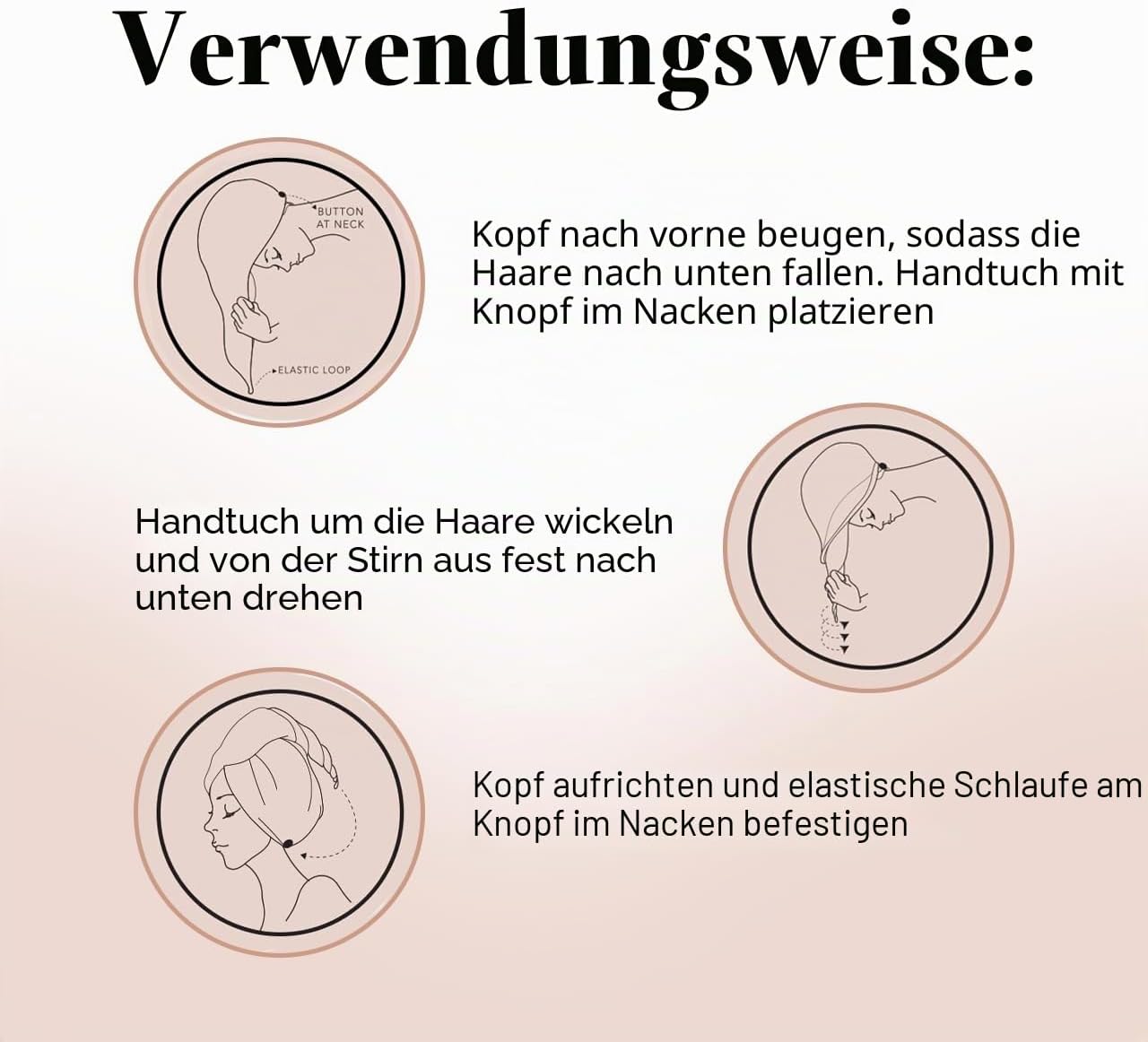 Thumbnail 4 de Kitsch Mikrofaser-Haarhandtuch