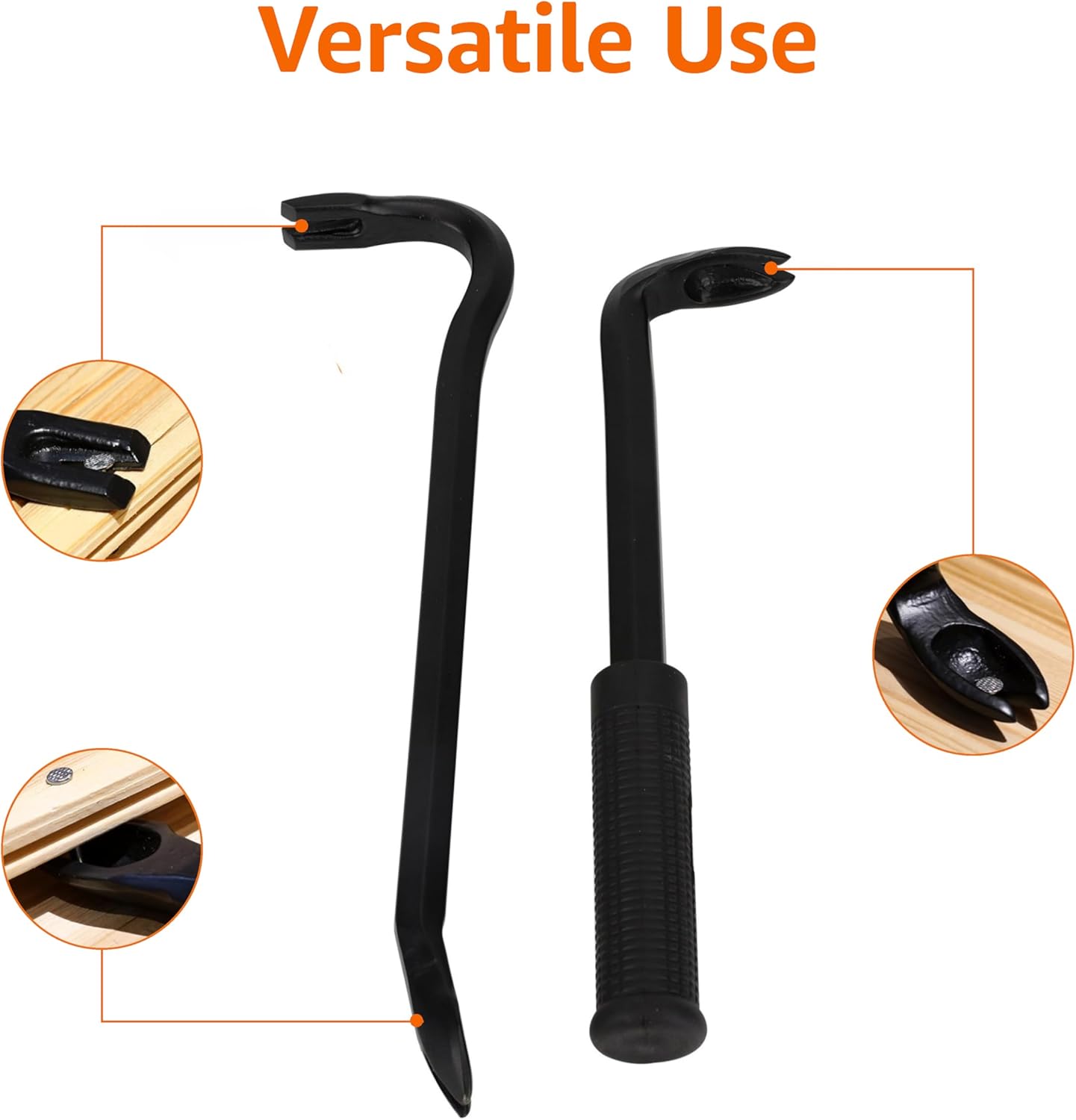 Thumbnail 2 de Amazon Basics Pry Bar/Nail Puller 4-pack 🛠
